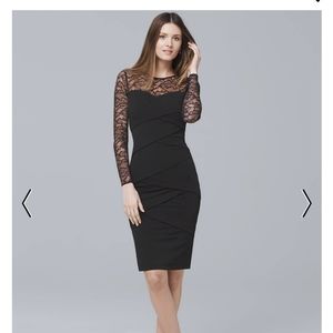 White House Black Market black dress w lace NWT
